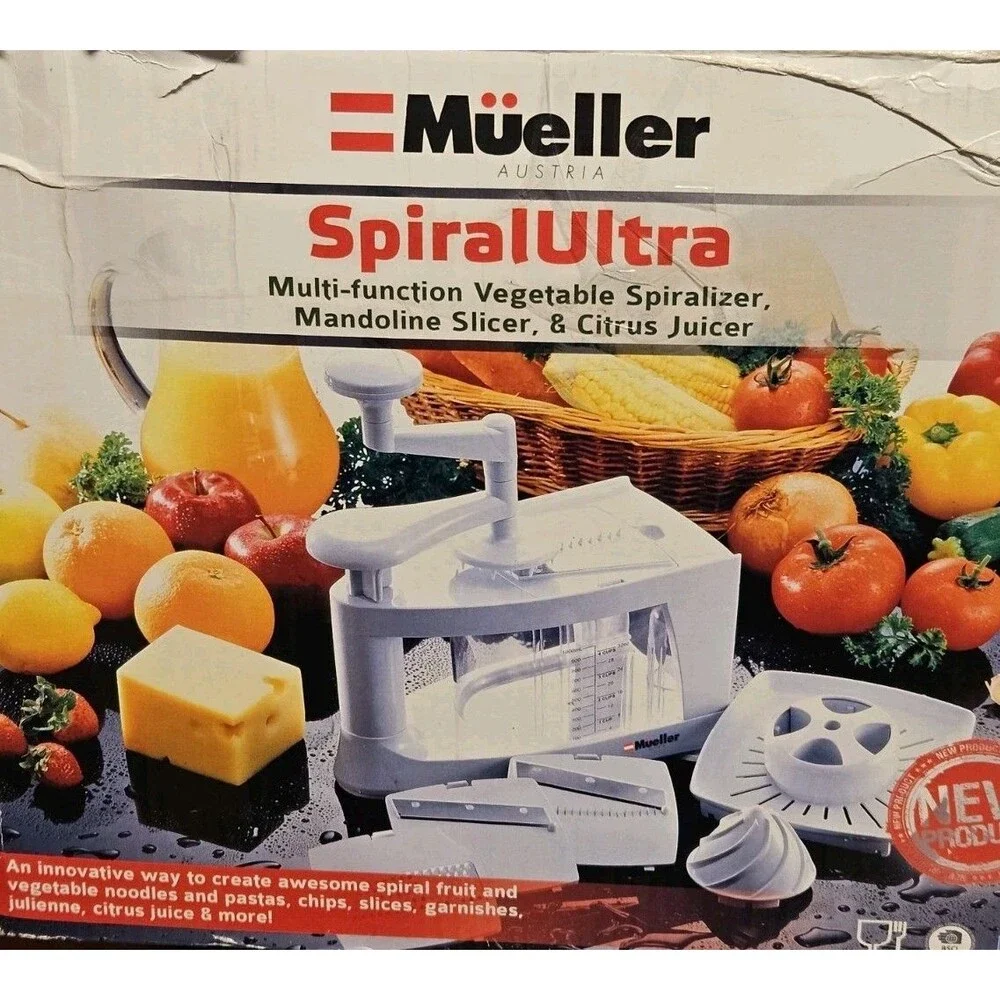 New Open Box Mueller Spiral Ultra Multi-Function Spiralizer Slicer Citrus Juicer